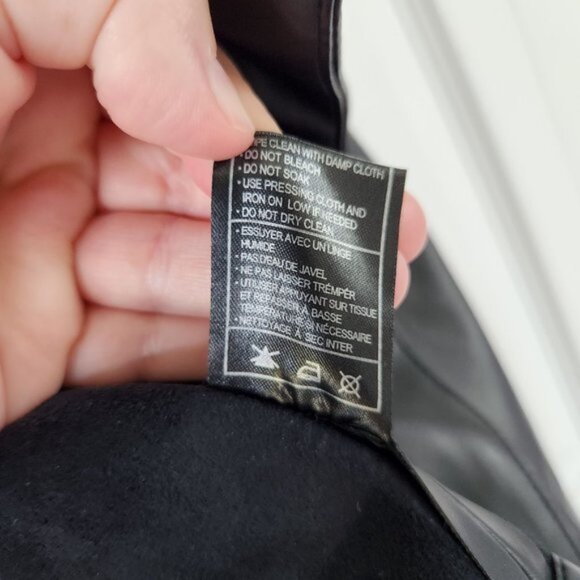 BB Dakota Black Faux Leather Long Sleeve Open Front Jacket - Picture 5 of 10